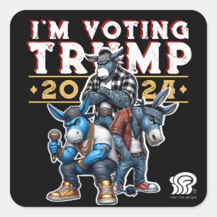 Sticker Carré JE VOTE pour TRUMP 2024
