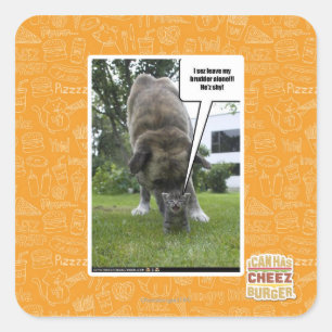 Sticker Carré Je vous demande de laisser mon meurtrier seul