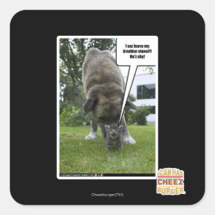 Sticker Carré Je vous demande de laisser mon meurtrier seul