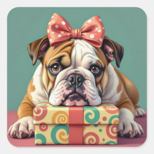 Sticker Carré Je vous souhaite un anniversaire paw-some Funny