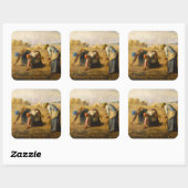 Sticker Carré Jean-François Millet - Les Gleaners (Feuille)