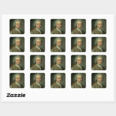 Sticker Carré Jean-Jacques Rousseau (Feuille)
