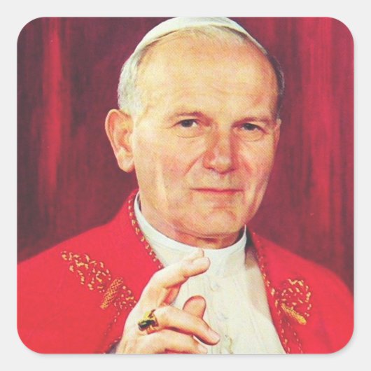 Sticker Carré Jean-Paul II Evêque de Rome (Devant)