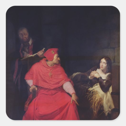 Sticker Carré Jeanne d'Arc et Cardinal de Winchester (Devant)