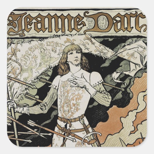 Sticker Carré Jeanne d'Arc ~ Sarah Bernhardt (Devant)