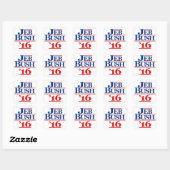 Sticker Carré Jeb Bush 2016 (Feuille)