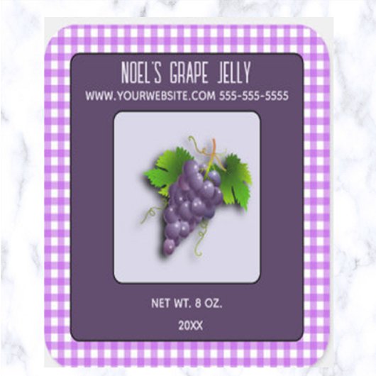 Sticker Carré Jelly de raisin modifiable