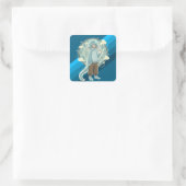 Sticker Carré Jellyfish Boy Anime Coffee Art (Sac)