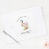Sticker Carré Jemima Duck 'Ce Livre Appartient' Plaque Enfants (Enveloppe)