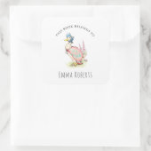 Sticker Carré Jemima Duck 'Ce Livre Appartient' Plaque Enfants (Sac)