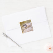 Sticker Carré Jemima Puddle-Duck Hatching Her Oeufs par Beatrix  (Enveloppe)