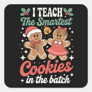 Sticker Carré J'enseigne aux cookies les plus intelligents du lo