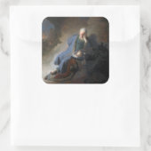 Sticker Carré Jeremiah Lamenting sur la chute de Jérusalem, Remb (Sac)