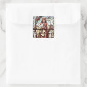 Sticker Carré Jésus avec son mouton (Sac)