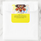 Sticker Carré jésus avec tournesol géant tasse de café aimant no (Sac)