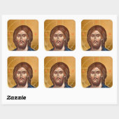 Sticker Carré Jesus Christ Pantocrator Painting (Feuille)
