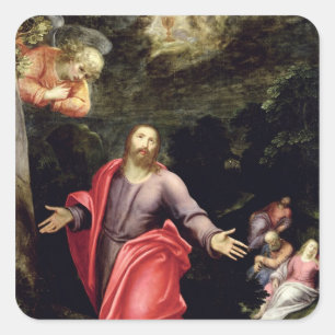 Sticker Carré Jésus dans le jardin des olives, c.1590-95