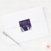 Sticker Carré Jésus en Neige (Enveloppe)