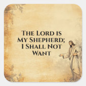 Sticker Carré Jésus Enseignant Hebdomadaire Bible Verse Personna (Devant)