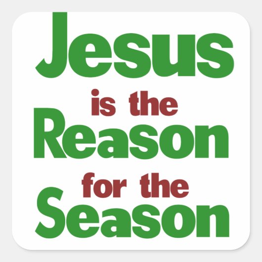 Sticker Carré Jésus est la raison de la saison (Devant)