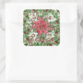 Sticker Carré Jésus est la raison de la saison (Sac)