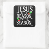 Sticker Carré Jésus est la raison de la saison  (Sac)