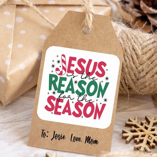 Sticker Carré Jésus Est La Raison Pour La Saison Noël
