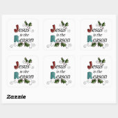 Sticker Carré Jésus Est L'Autocollant De La Raison (Feuille)