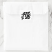 Sticker Carré Jésus Est Le Roi (Sac)