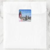 Sticker Carré Jésus et le mouton (Sac)