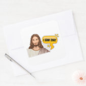 Sticker Carré Jésus J'Ai Vu Ça (Enveloppe)