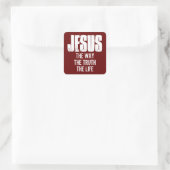 STICKER CARRÉ JÉSUS LA VÉRITÉ LA VIE (Sac)