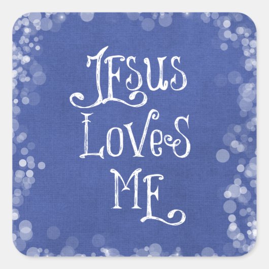 Sticker Carré Jésus m'aime (Devant)