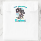 Sticker Carré Jésus n'a pas monté d'éléphant (Sac)