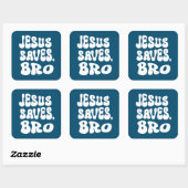 Sticker Carré Jésus sauve Bro (Feuille)
