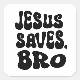 Sticker Carré Jésus sauve Bro