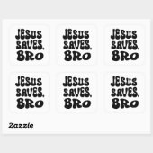 Sticker Carré Jésus sauve Bro (Feuille)