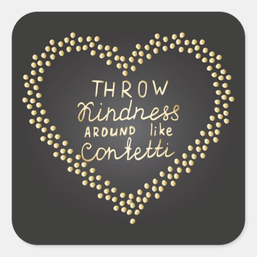 Sticker Carré Jeter De La Génialité Autour De Confetti (Devant)