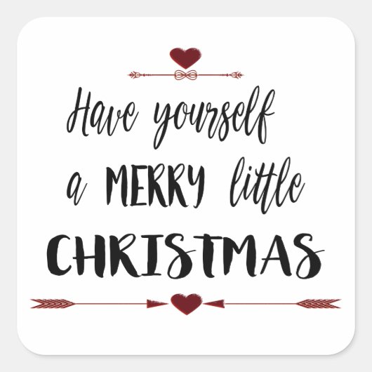 STICKER CARRÉ JETEZ-VOUS UN JEUNE PETIT NOËL (Devant)