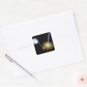 Sticker Carré Jets de matériel fuyant (Enveloppe)