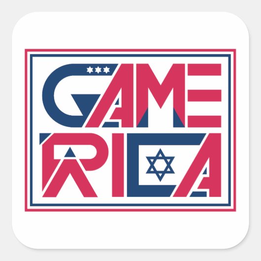 Sticker Carré Jeu Armée d'Amérique (Devant)