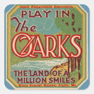 Sticker Carré Jeu dans la terre d'OZARKS de million de sourires