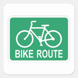 Sticker Carré Jeu d'autocollants de la Route des Vélos Classique