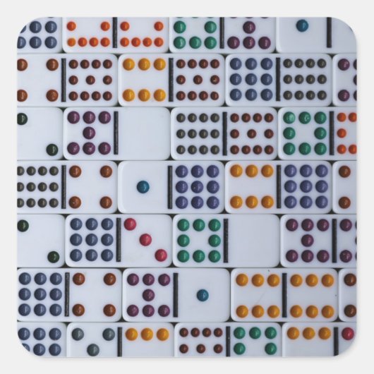 Sticker Carré Jeu de Dominos (Devant)