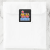 Sticker Carré Jeu de jeu Retro Gamer Console Vidéo Jeu cadeau (Sac)