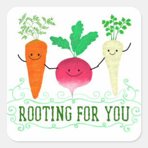 Sticker Carré Jeu de racine positif - Racine pour vous