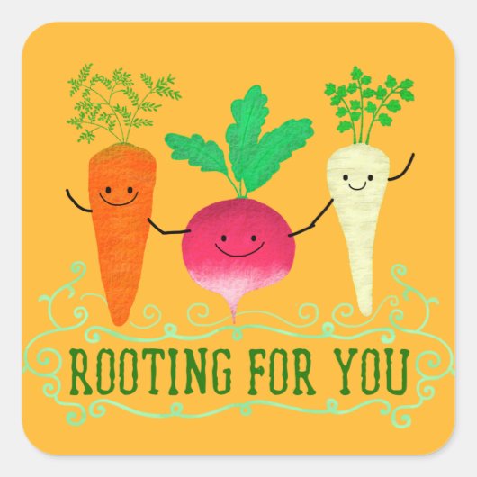 Sticker Carré Jeu de racine positif - Racine pour vous (Devant)