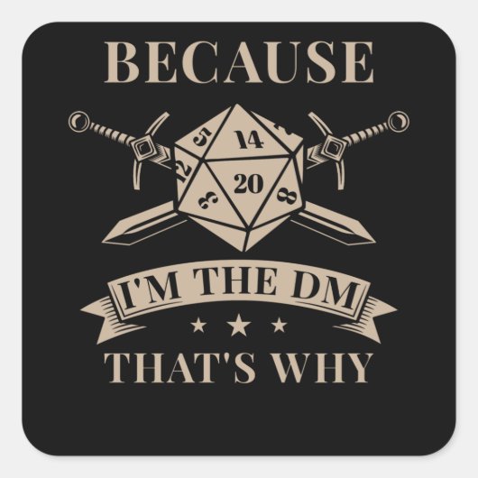 Sticker Carré Jeu de table jeu principal (Devant)