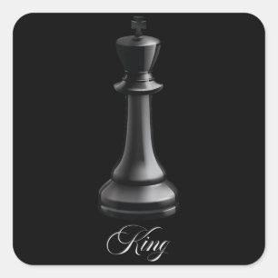 Sticker Carré Jeu d'échecs King pièce Halloween Costume d'échecs