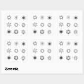 Sticker Carré Jeu d'icônes Sun (Feuille)